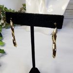 Gold Filled Twisted Heart Hoop Earrings Photo 2