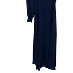 Lulus  Navy Blue Wrap Maxi Dress Long Sleeve Button Cuff Formal Evening Size XS Photo 3