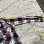 Miami Red and White Plaid Button Down Flannel Photo 10