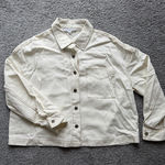 Jane and Delancey  cream denim shirt, jacket, size M Photo 0