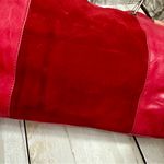 Plinio Visona  Vibrant Pink Leather Shoulder Bag Red Suede Panel Large Hobo Photo 9