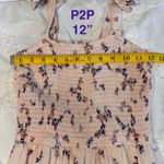 Japna  Pink Floral Smocked‎ Boho Flowy Maxi Dress Size S Cottagecore Coquette Photo 13