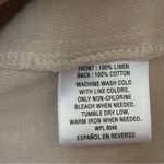 JM Collection  Light Beige Button-Down Shirt 100% Linen 100% Cotton Photo 8