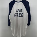 Crazy Train  Plus 2X Flag Live Free Baseball Tee Raglan Aztec Crew Neck T-Shirt Photo 3