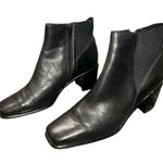 NICOLE Black Leather Button High Heels Ankle BOOTS Womens Shoes Sz 7.5 Photo 0