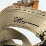 Treasure & Bond  Allie Sandals Wooden Block Heel Faux Leather Snake Beige 6.5 Photo 5