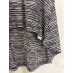 Obey  Propaganda blue ivory striped crop top women's oversized size‎ xs Photo 2