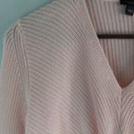 Ann Taylor  S Cotton Knit Ribbed Long Sleeved Pullover Sweater in Ballet Pink Photo 3