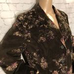 J.Jill Autumn Floral Velour Blazer Brown Large L Photo 4