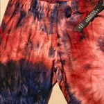Leggings Depot Tie-Dye Shorts Pink and  Blue 1X Photo 2