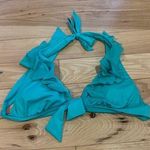Kenneth Cole  ruffle bikini top! Size Medium. Aqua. Photo 0