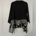 Black and White Women's button up Top jacket 100% cotton sz XL Photo 1