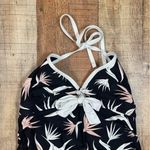 Sea Angel  Medium Retro Floral Tropical Pastel V Neck Swimsuit 50’s Photo 1