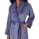 Carole Hochman NWT  Purple Plush Wrap Robe Soft! Sz S Photo 3