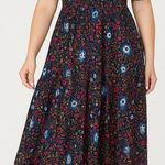 ZESICA Floral Maxi Dress Smocked Bohemian Cottagecore Summer Festival Medium Blue Photo 0