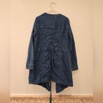 Anthropologie  Hei Hei Open Front Denim Linen Cotton Blend Jacket Size S Photo 2