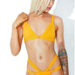 Minimale Animale 💕💕 Knotted Bandit Brief Bikini BOTTOMS Gold Small S Photo 2