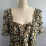 Mac Duggal Multicolor Short Sleeve Micro Ruffle Tea Length Dress- Size 16 NWT Photo 4