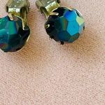 Vintage W Germany Aurora Borealis Rhinestone necklace with clip on Earrings set Photo 3