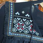 Shyanne Women's Embroidered Peasant Top Black Size XS Photo 2