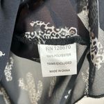 Cowgirl Hardware Cactus Cheetah Western Boho Print Sheer Top Size Medium Black Photo 5