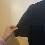 Loft  Size Small S Black Blouse Eyelet Short Sleeve Classy Business Career Photo 6