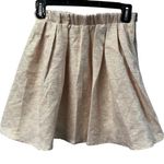 Talula Aritzia  Striped Shimmer Pleated Flair Mini Skirt Womens 2 Elasticic Waist Photo 0