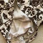 Loft Linen Cotton Pencil Skirt Patterned Mini Cream Black Size 10 Like New Photo 7