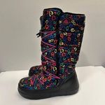 Crocs Kosmo Tall Mid-Calf Leopard Multicolored Winter Snow Boots Size 11 Photo 2
