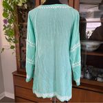 MELISSA ODEBASH Kaftan/Beach Dress Embroidered Mint Green Photo 7