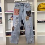 Urban Outfitters  BDG High-Waisted Cowboy Jean Printed Patchwork Photo 4