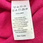 Tahari Pink Linen Wide Leg Pants women sz L Photo 3