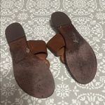 Tory Burch  Patos Disc Brown Leather Sandals with Gold Accent Photo 3