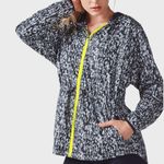 Fabletics Siena Lightweight Hooded Windbreaker Jacket Black & White Size Small Photo 4