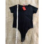Guess NWT Anila V-Neck Bodysuit Medium Black Photo 6