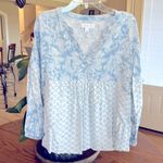 Blue Flowy Lightweight Top Photo 0