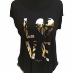 Betsey Johnson  Love T-Shirt, Black, Gold, Small Photo 0