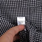 Bishop and Young  Black & White Gingham Tie Front Top XS Photo 6