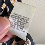 Maison Du Soir Black Tan Floral Bathrobe Women’s S/M Short Sleeve Size M Photo 3