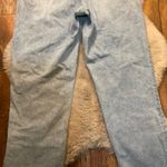 Nicole Miller  Nomad Super High Rise Relaxed Straight Size 12 Raw Hem Light Wash Photo 9