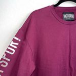 Victoria's Secret Victoria’s Secret Sport Maroon Foiled Icon Fleece Lined Sweatshirt Photo 2