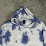 Wild Fable  Shirt Women Large Blue White Tie‎ Dye Crop Hoodie Casual Athleisure Photo 3