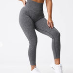 NVGTN Speckled Black Scrunch Seamless Leggings Photo 0