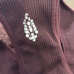 Free People  Movement Brown Ribbed Free Throw Crop Top Size Large Photo 5