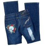 Ed Hardy  Embroidered Bootcut Jeans Photo 1