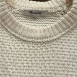 Madewell Cream Cable Knit Crewneck Sweater Size Small Photo 11
