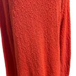 Chico's Additions by Sweater Top Textured Orange Sz 1 Med Long Sleeve V Neck Photo 1