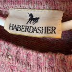Vintage Haberdasher Tweed Cable Knit Sweater Wool Blend Mauve Large 90s Pink Photo 3