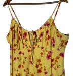 Wild Fable Short Dress Size XXL Yellow Floral Print Smocked Splits Cottagecore Photo 4