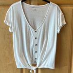 American Eagle  White Short Sleeve Top Photo 0